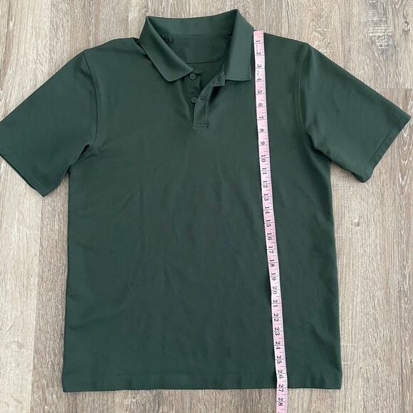 Lululemon Men’s Evolution Short Sleeve Polo Shirt in Smoked Spruce - Picture 7 of 9